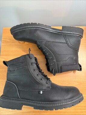 Angry Ram Steel Toe Men's Black Lace-Up Work Boots